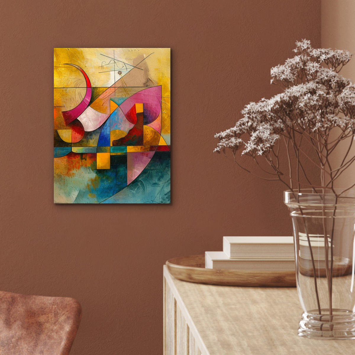 KOVOVÝ OBRAZ Umenie - abstraktné - moderné 30x40 cm - žltá, kov (30/40cm) - MuchoWow