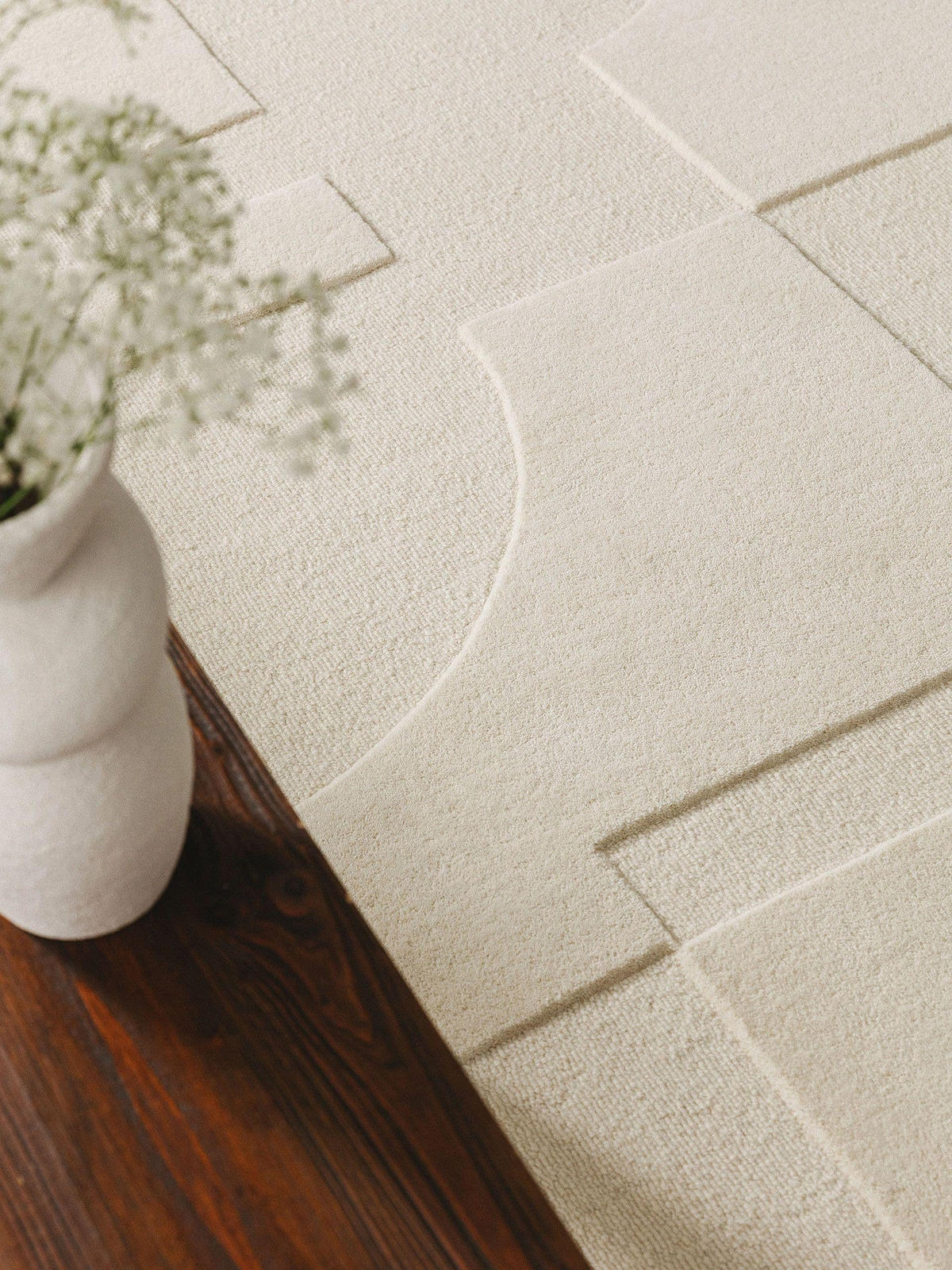 WOLLTEPPICH Logan Cream 200x300 cm - Creme, Textil (200/300cm) - benuta Pure