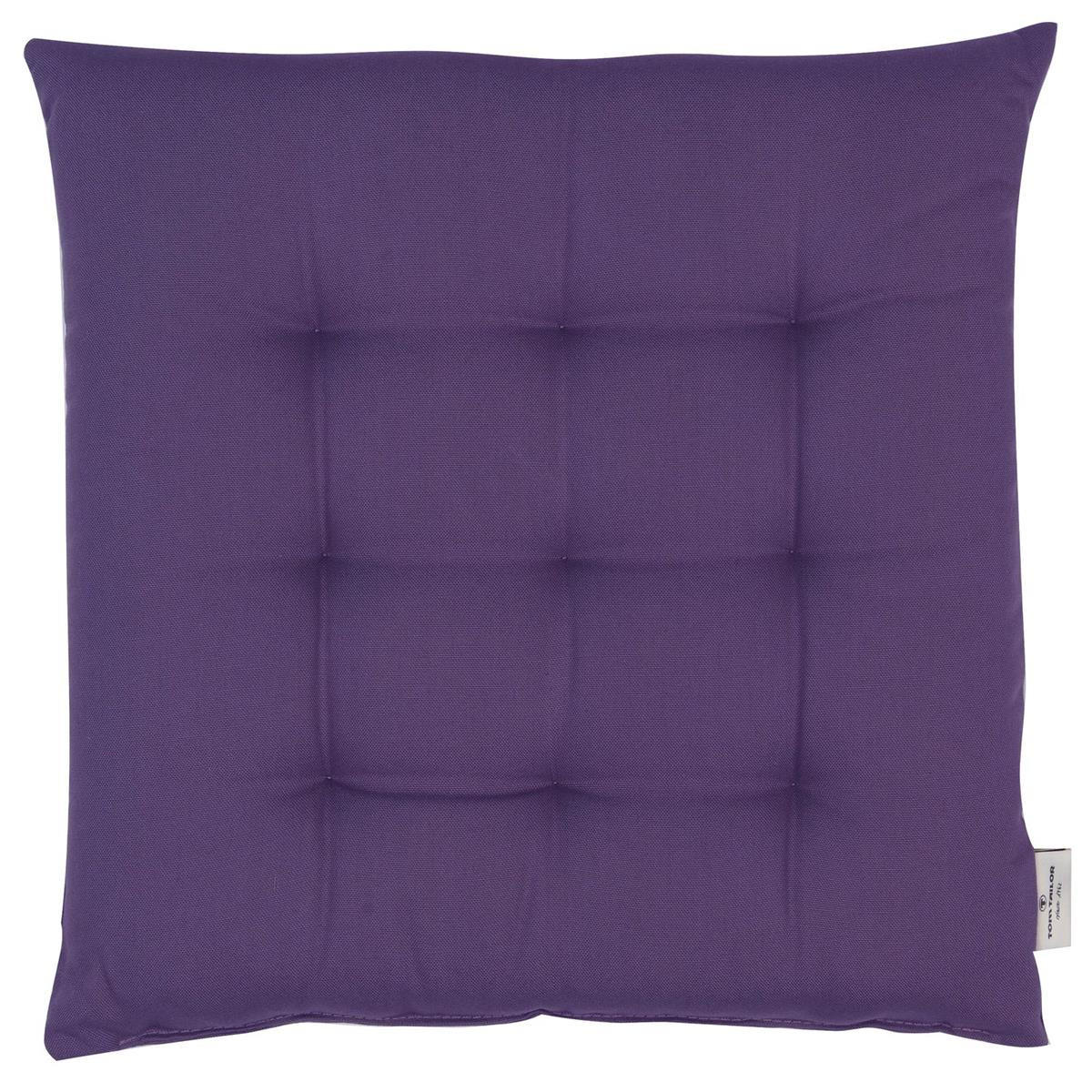 SITZKISSEN MIT 9 PUNKT-STEPPUNG DOVE - Lila, Textil (40/40/5cm) - Tom Tailor