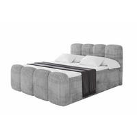BOXBETT mit Matratze H4 und Lattenrost - NINA-Z - 140x200 cm - Hellgrau - Hellgrau, Holzwerkstoff (140/200cm)