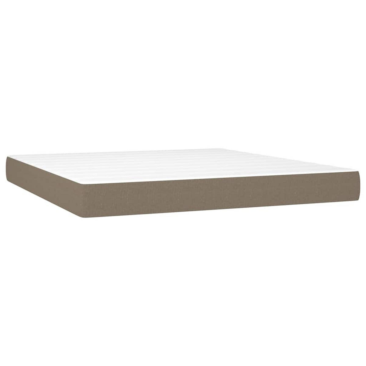 BOXSPRINGBETT 160/200 Cm Taupe Gewebe - Taupe, Textil (160/203cm) - vidaXL