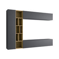 WOHNWAND Kodita - Grau, Holzwerkstoff (224/160/33cm) - MIRJAN24