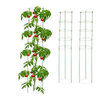 3xRANKHILFE - Dunkelgrün, Kunststoff/Metall (28/150/28cm) - Relaxdays