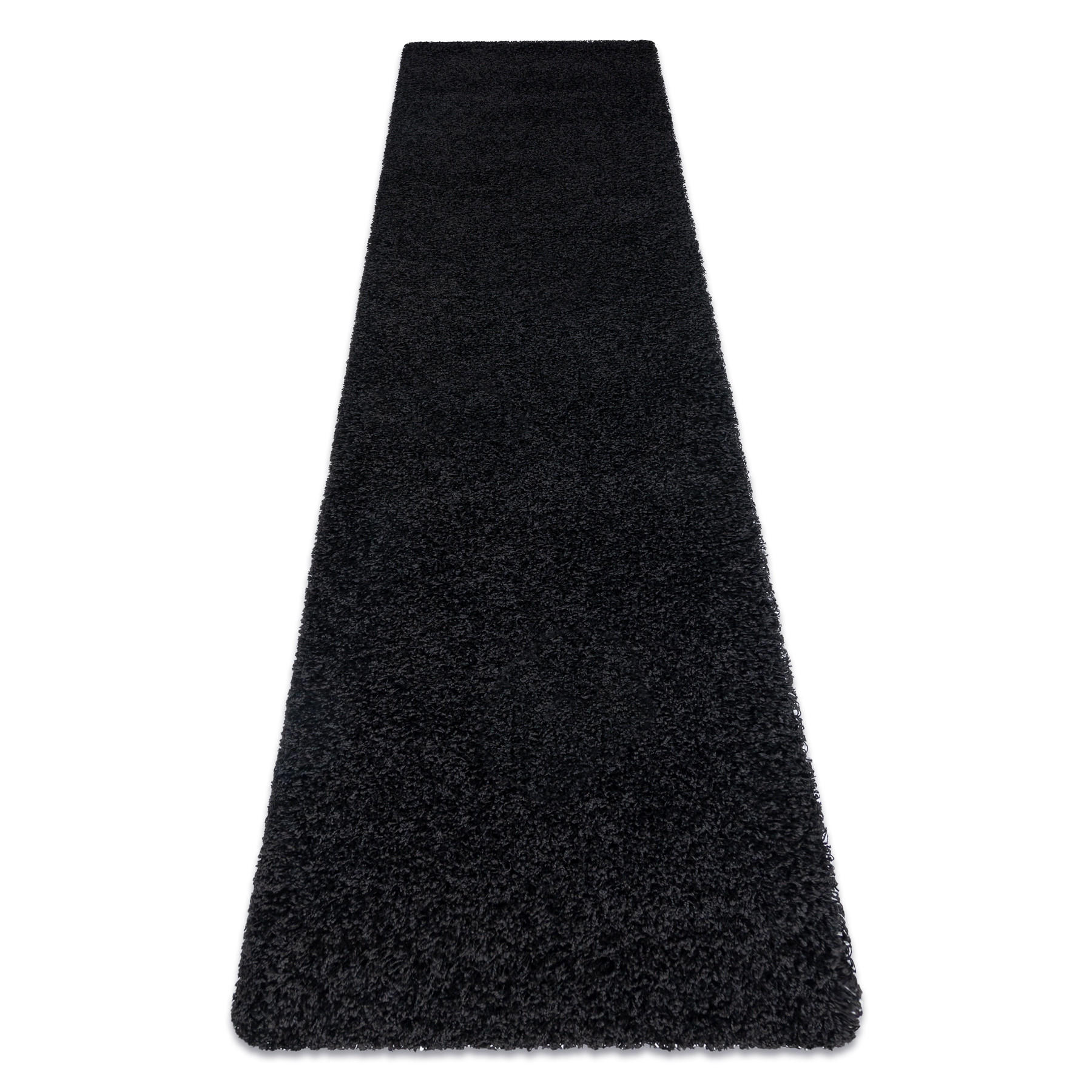 rugsX BĚHOUN SOFFI shaggy 5cm černý - do kuchyně, předsíně, chodby, haly 60/250 cm
