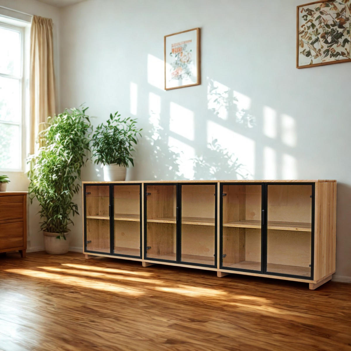 EICHENKOMMODE für das Wohnzimmer DELIO - Eichefarben, Holz (240/80/45cm) - Rawood Furniture