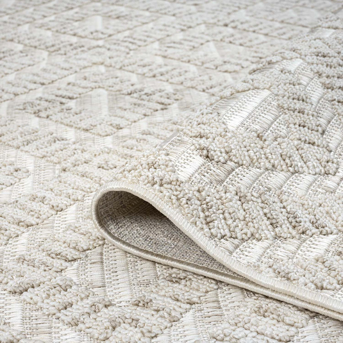 KURZFLOR-TEPPICH Clasico 8927 Beige 160 cm Rund - Beige, Textil (160/160cm) - carpet city