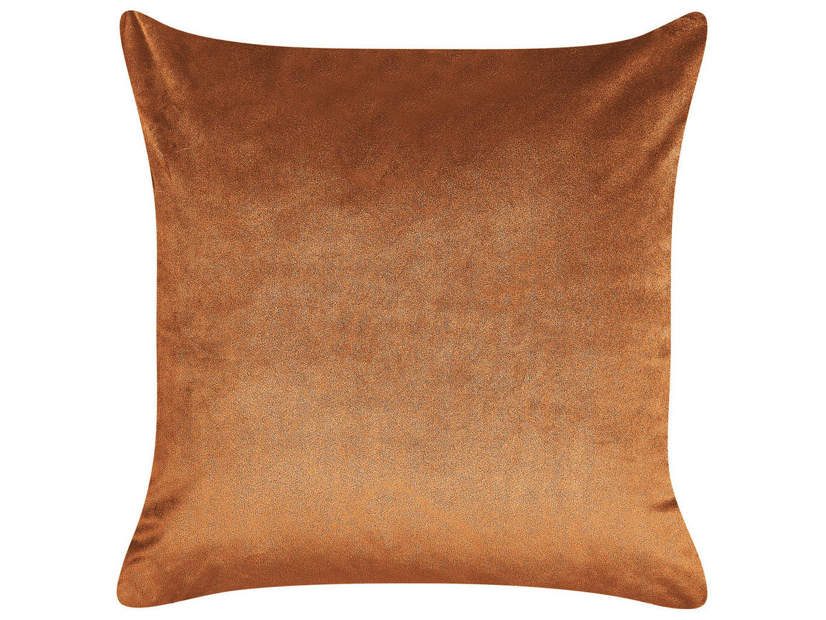 DEKOKISSEN 2er-Set Orange 45/45 cm Sunflower - Orange, Textil (45/45cm) - Beliani