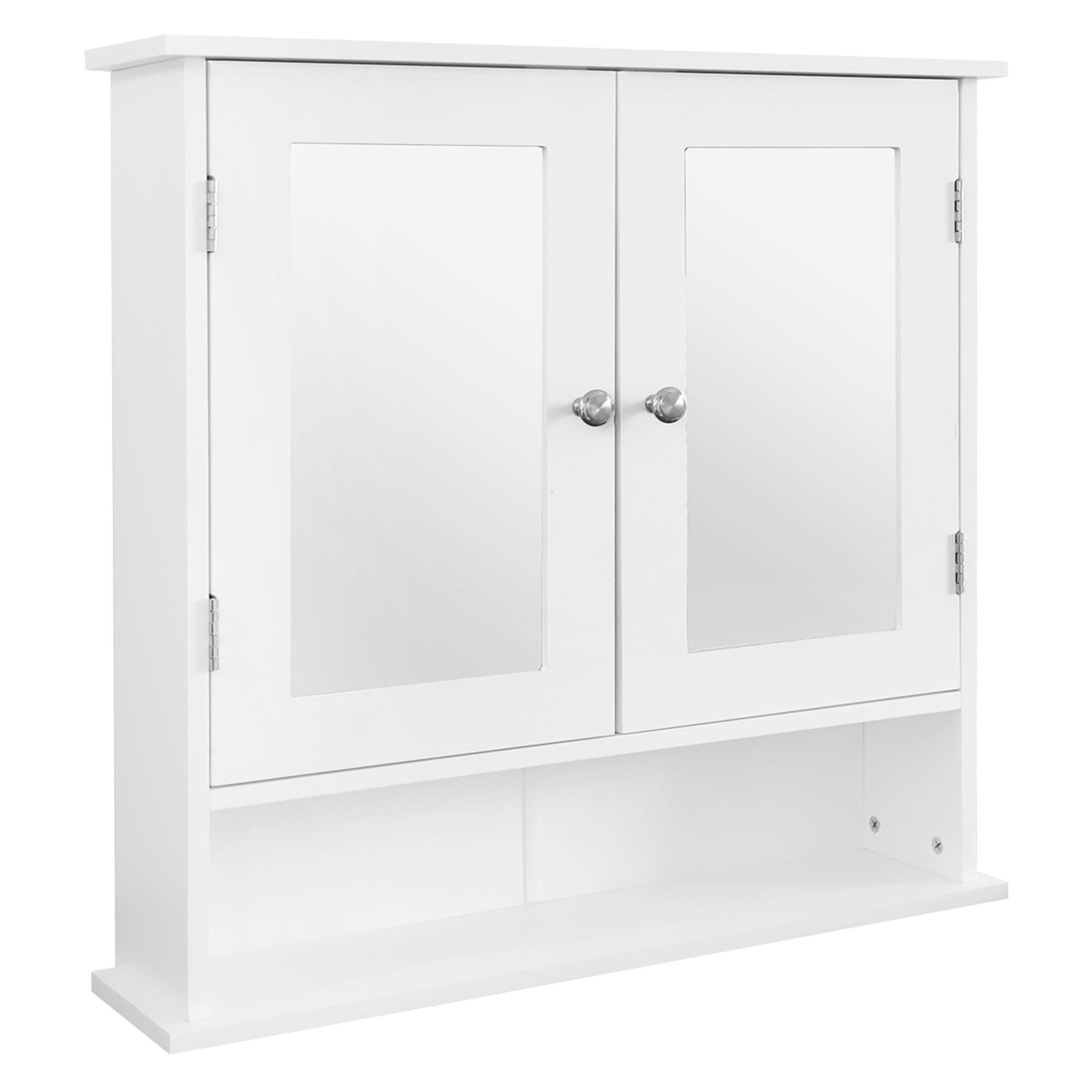 SPIEGELSCHRANK - Weiß, Holzwerkstoff (13/58/56cm) - ML-DESIGN