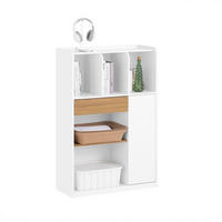 BÜCHERREGAL Weiß - Weiß, Holzwerkstoff (72/110/30cm) - SoBuy