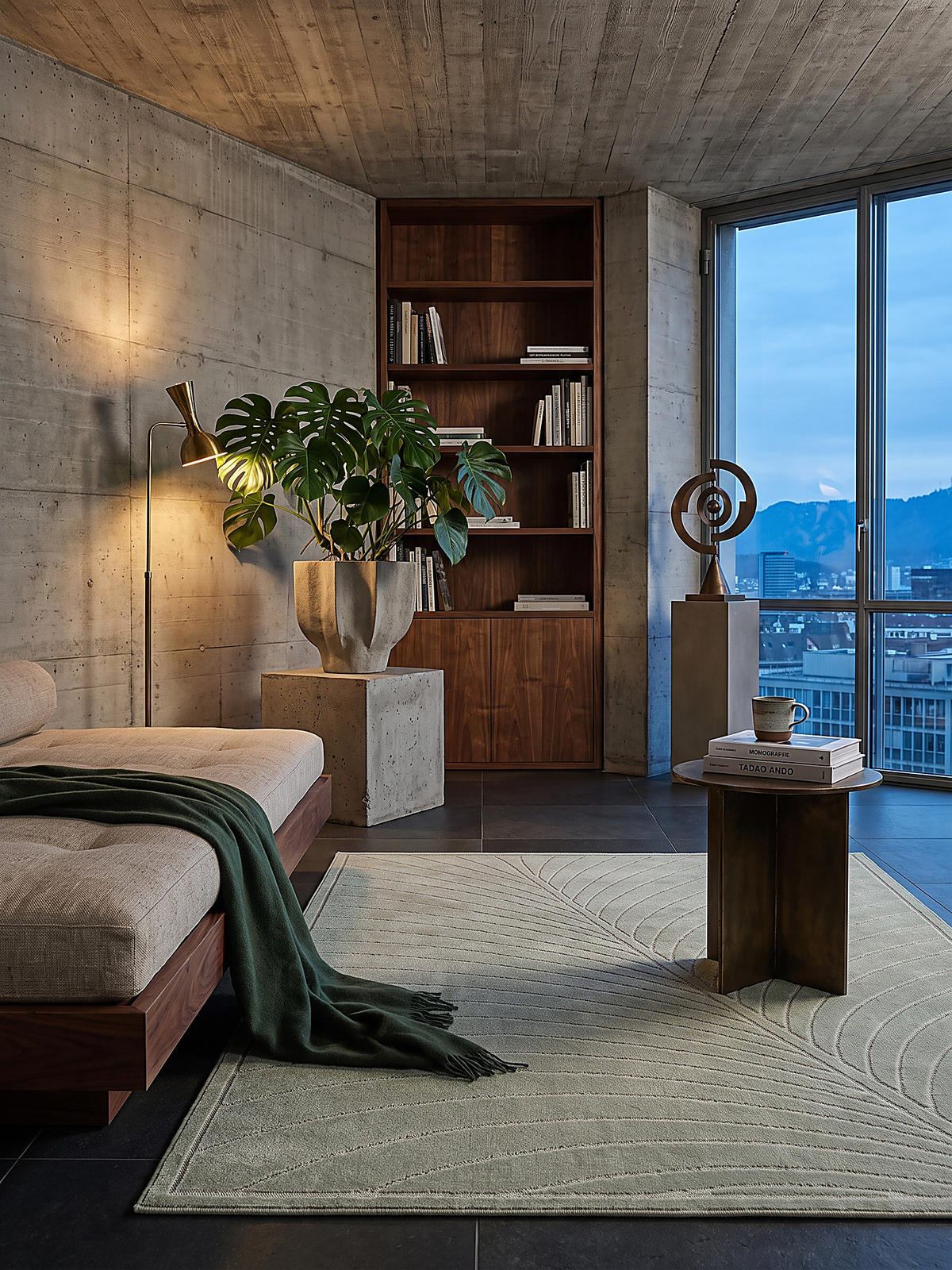 TEPPICH Outdoor, Fußbodenheizung-geeignet, mit Blattmotiv, aus Polypropylen, ENGADIN in Salbeigrün, 140 x 200 cm - Grün, Textil (140/200cm) - KADIMA DESIGN