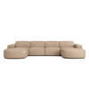 ECKSOFA Cursal Round U-Form, Stoff Salvador, Beige - Beige, Holz (364/166cm) - Kaiser Möbel