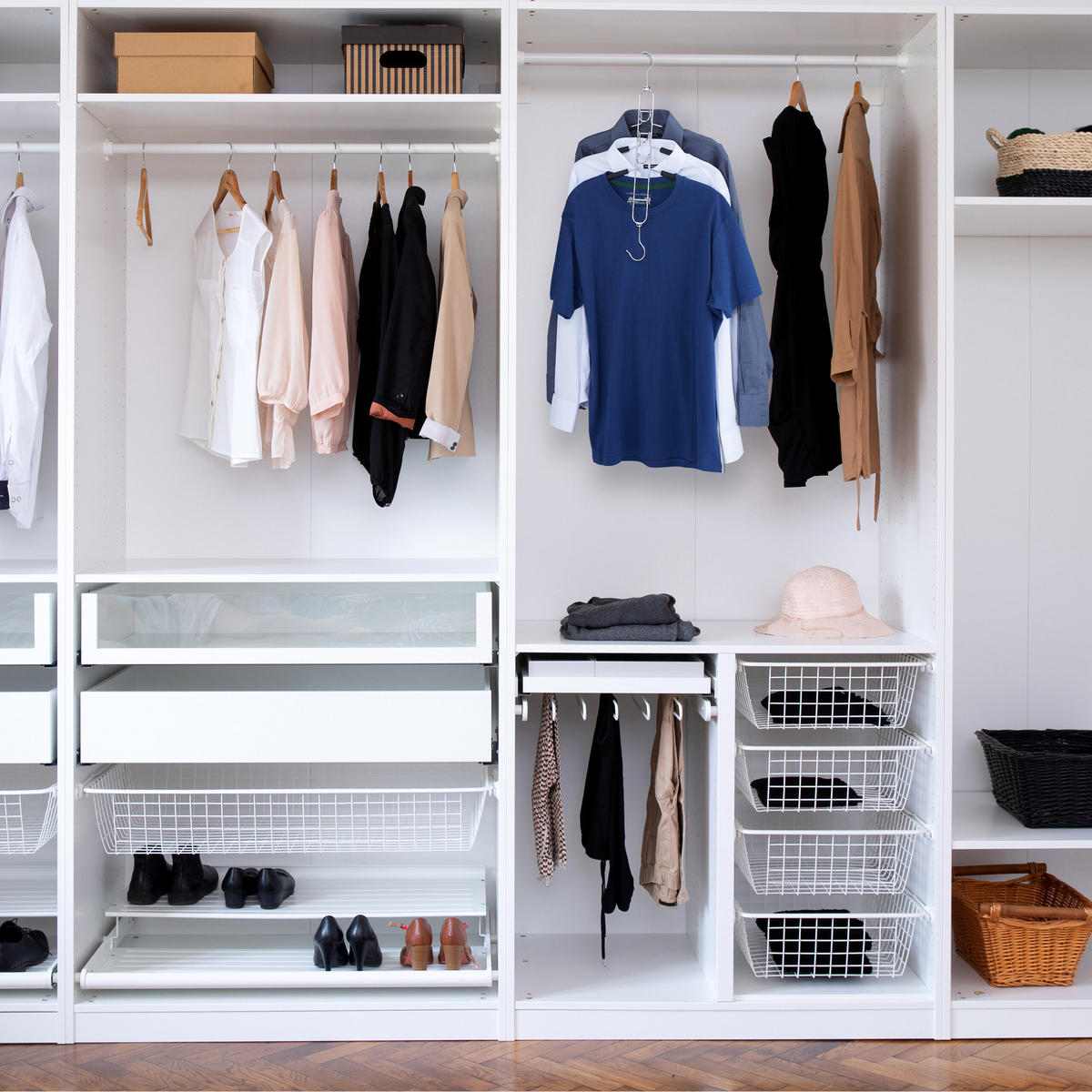 VIAC vešiakov - viacfarebná, kov/textil (4cm) - Relaxdays