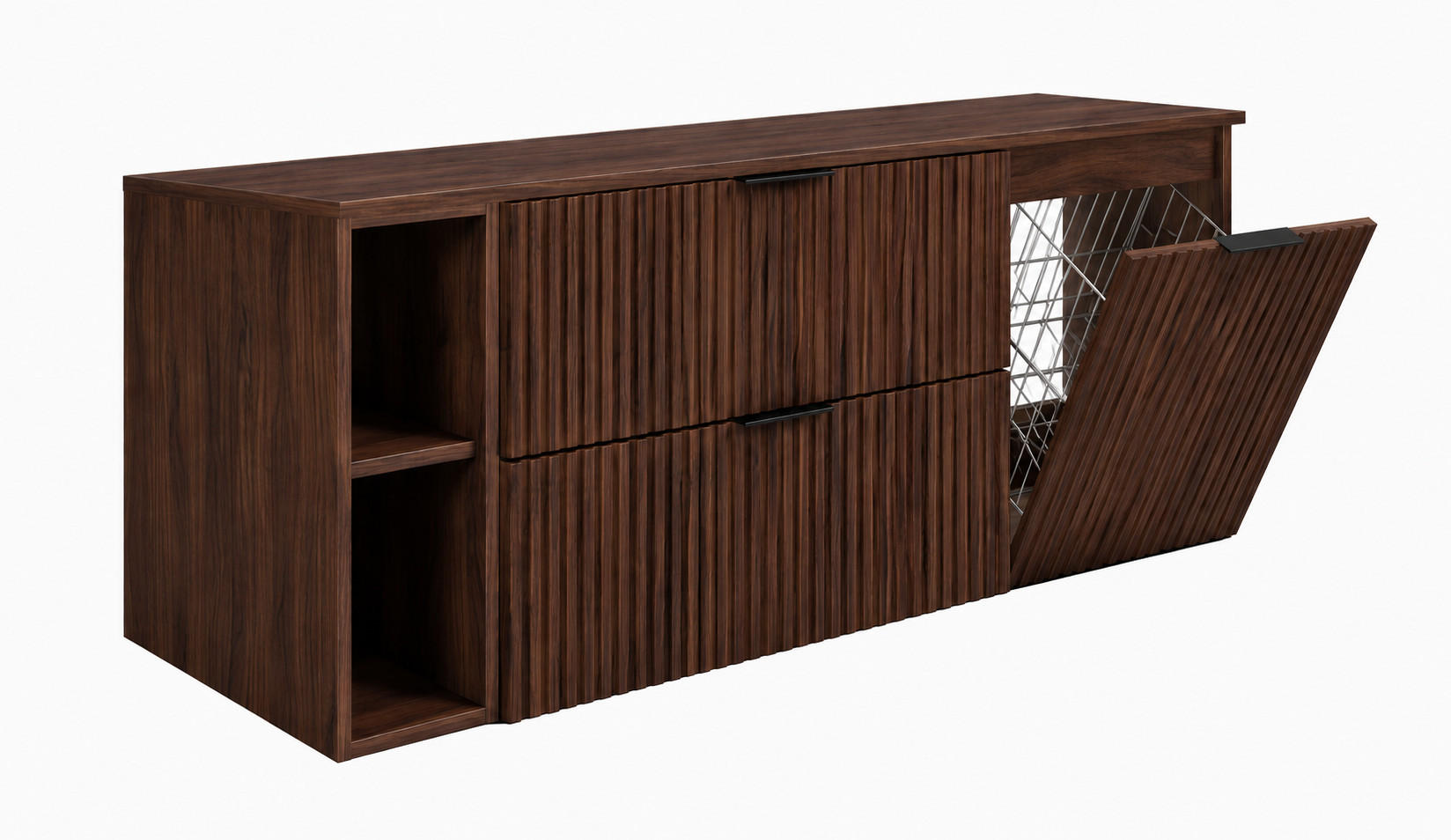 3XE Living Badmöbel-Set Kaschmir, Schwarz 140x57x46 cm