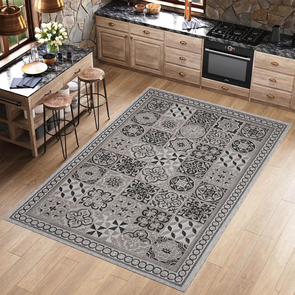 TEPPICH MELISSA Grau 140/200 cm - Grau, Kunststoff (140/200cm) - Tapiso