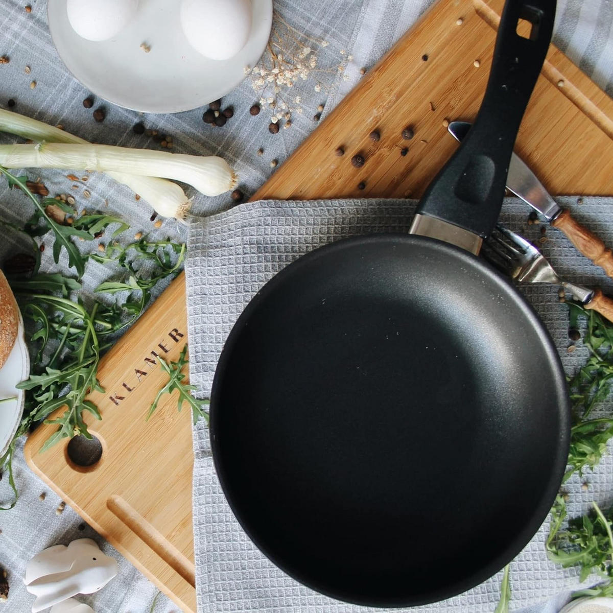 PFANNE Bratpfanne 20 cm Edelstahl Induktion - Edelstahlfarben, Metall (20cm) - KLAMER