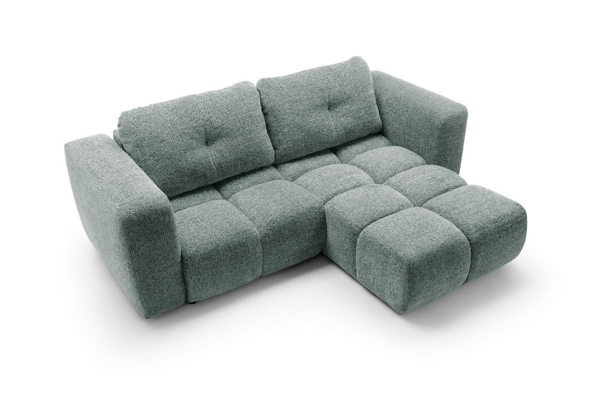 ECKSOFA ARTE 01 Grau Chenille mit Schlaffunktion - Grau, Holz (245/177cm) - MASSENO