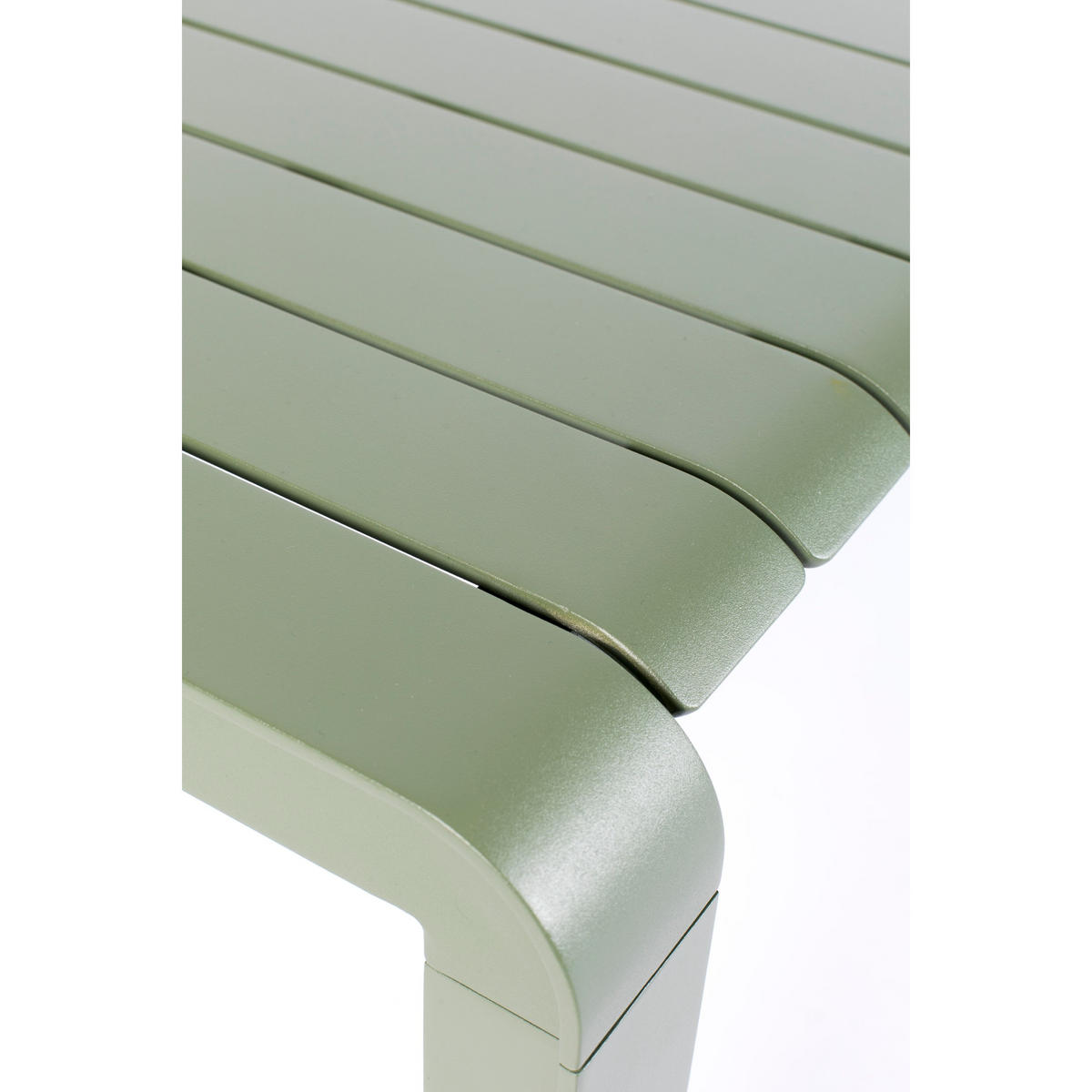 GARTENSET Vondel 4 Personen Esstisch/ 2 Stühle/ Esstischbank Grün - Grün, Metall - Zuiver