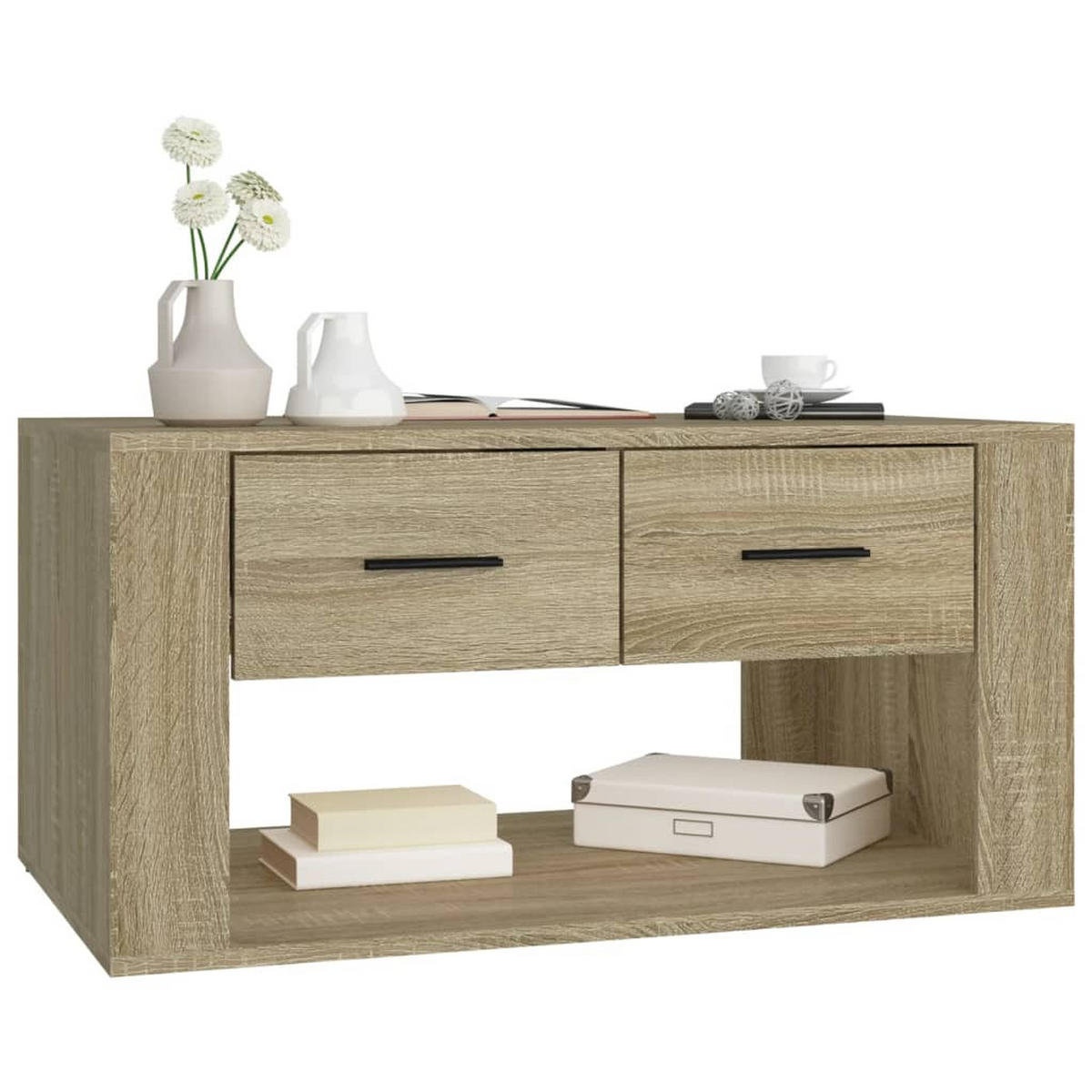 COUCHTISCH Sonoma-Eiche 80x50x40 cm Holzwerkstoff - Braun, Holzwerkstoff (50/80/40cm) - furnicato