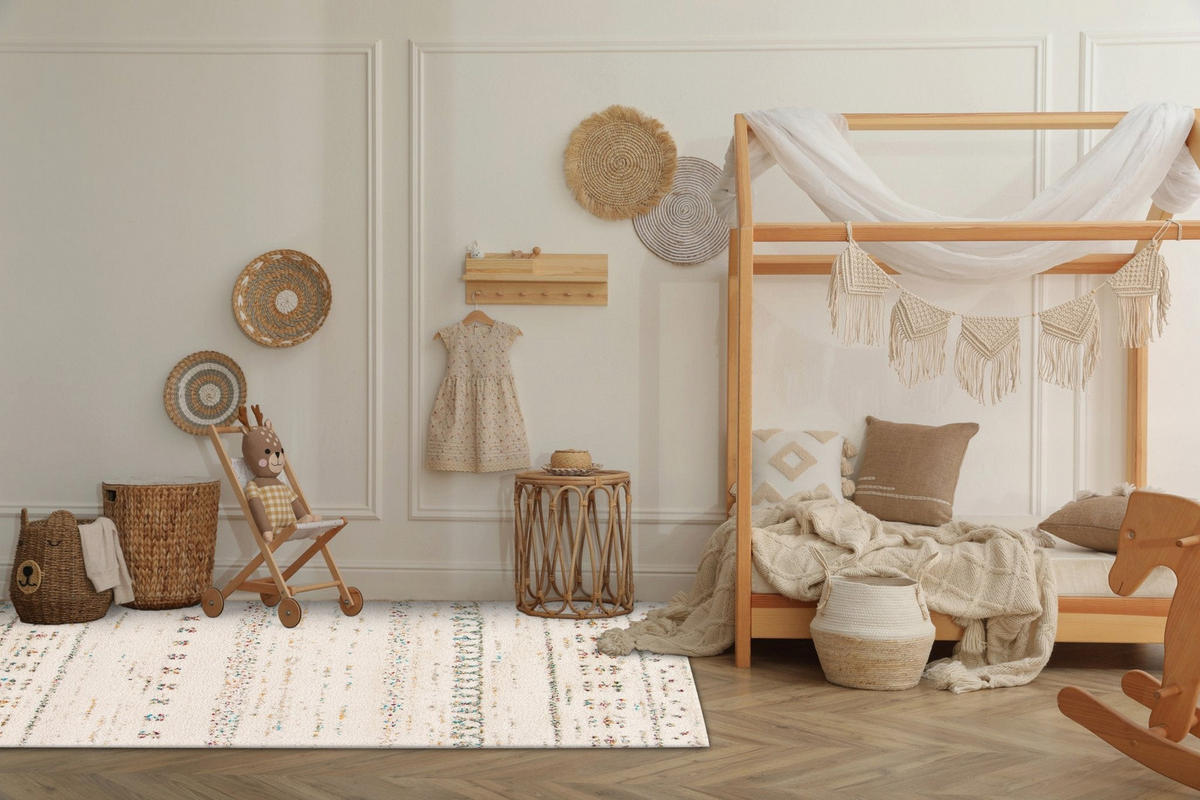 TEPPICH Ethnostil, weich beige - Beige, Textil (80/150cm) - AFK Living