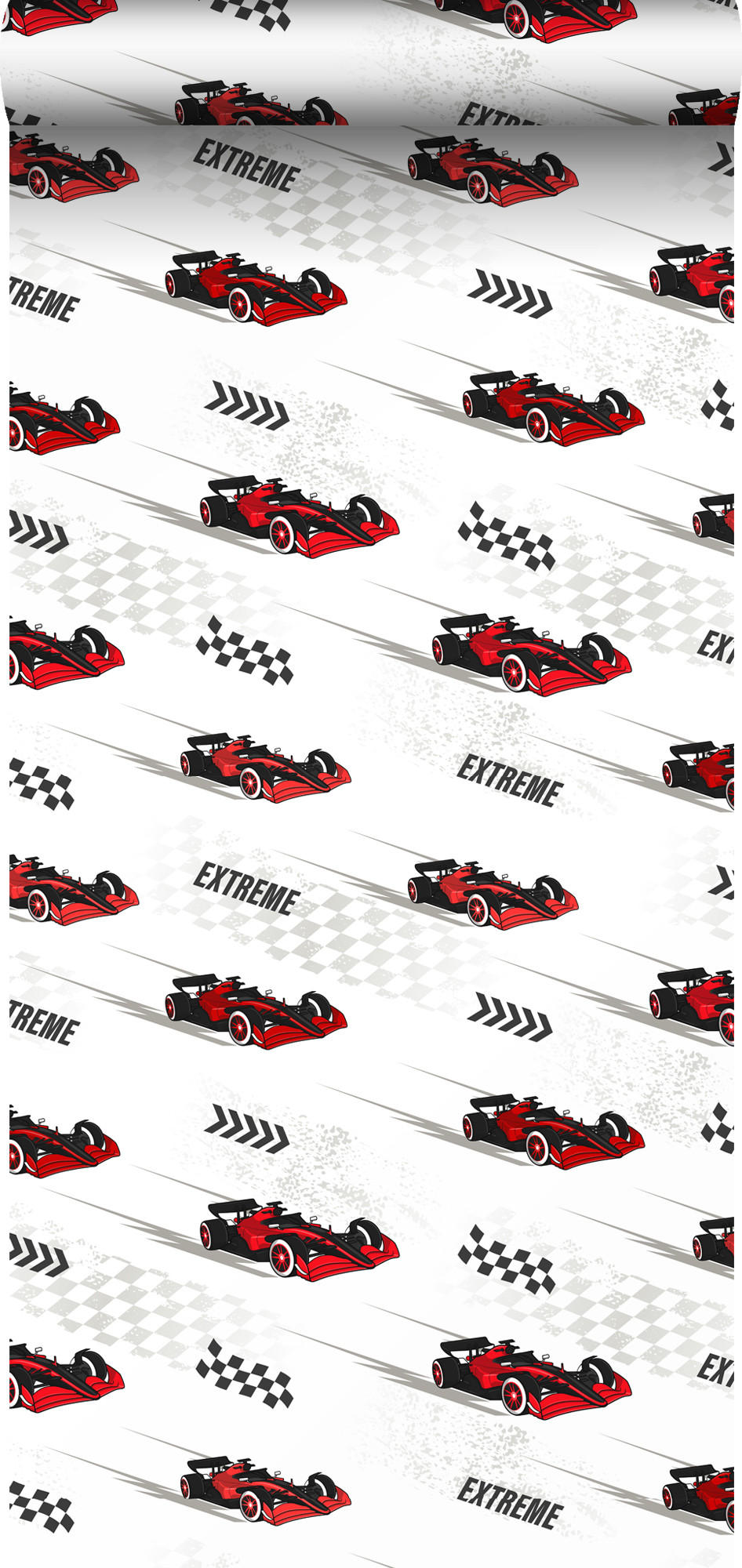 TAPETE Rennwagen 50 x 900 cm - Rot, Papier (50/0.1cm) - Sanders & Sanders