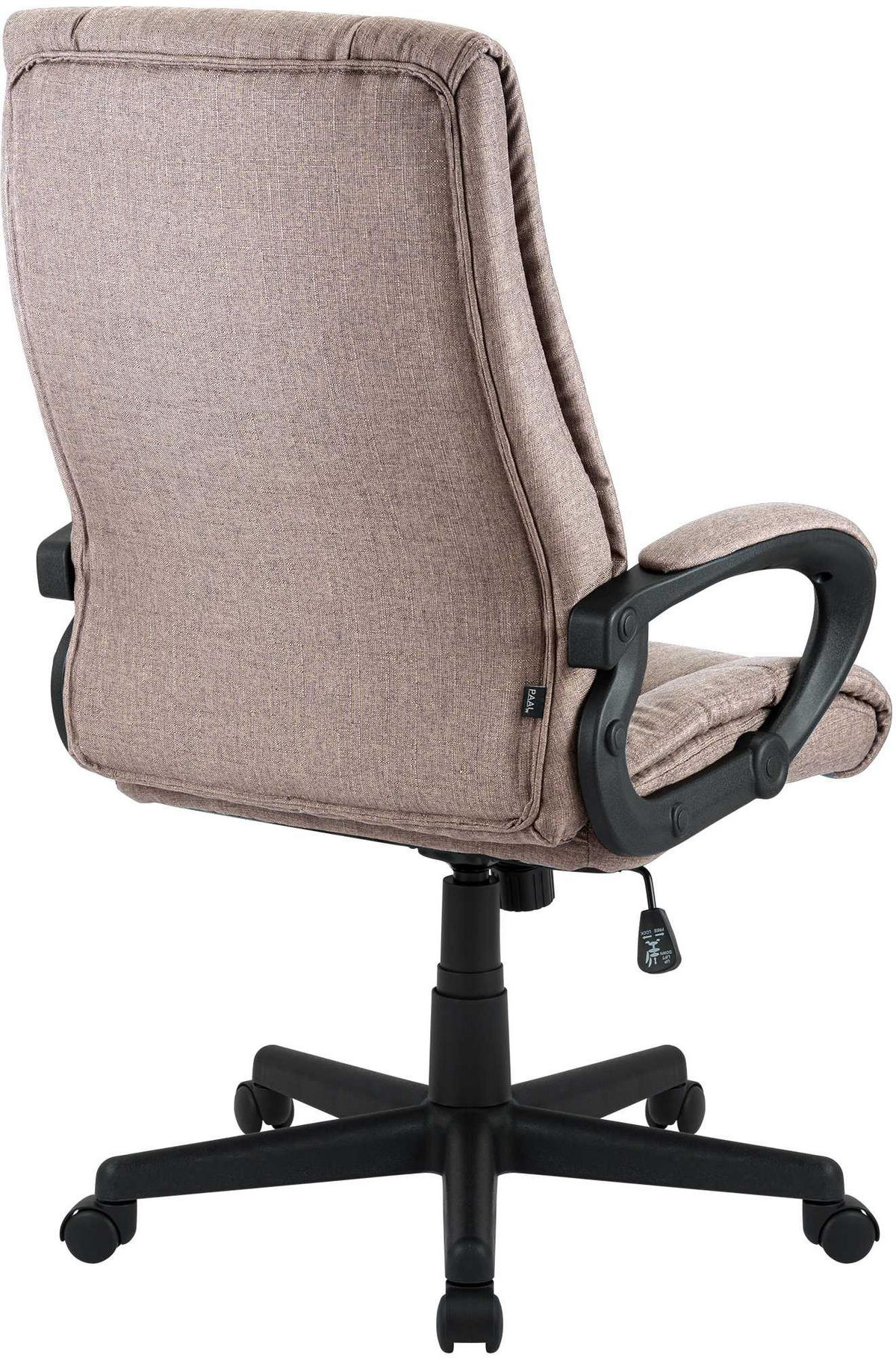 DREHSTUHL Stoff Taupe - Taupe/Schwarz, Kunststoff/Textil (66/106/70cm) - CLP