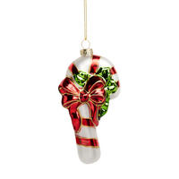 GLASKUGEL Xmasscano, Rot, 7 x 3.3 x 12 cm, Dekorative Weihnachtsdeko - Rot, Glas (3.3/7/12cm) - home&you