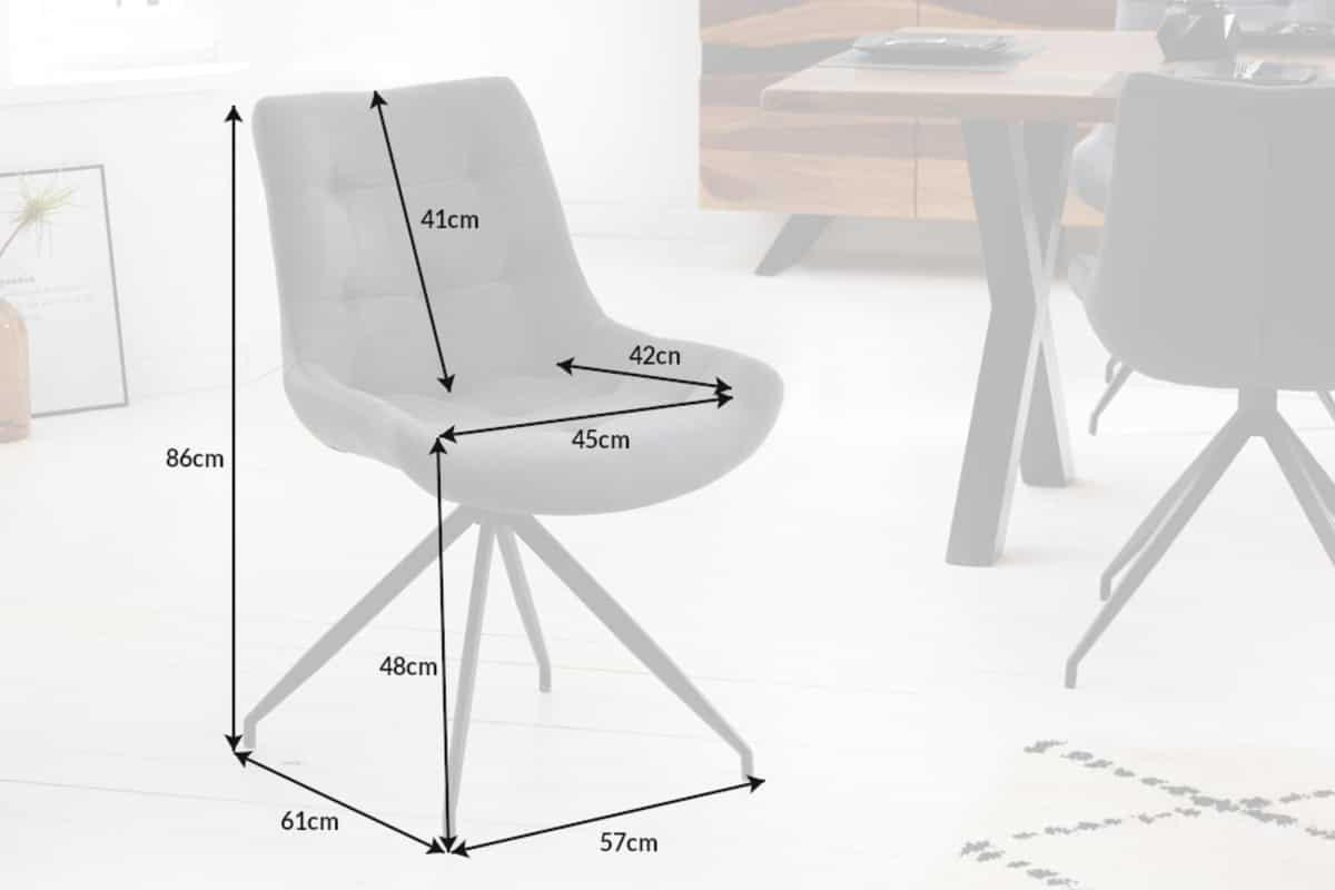 STUHL DIVANI Microfaser Hellgrau 85 cm - Schwarz/Grau, Kunststoff/Textil (57/86/61cm) - riess-ambiente