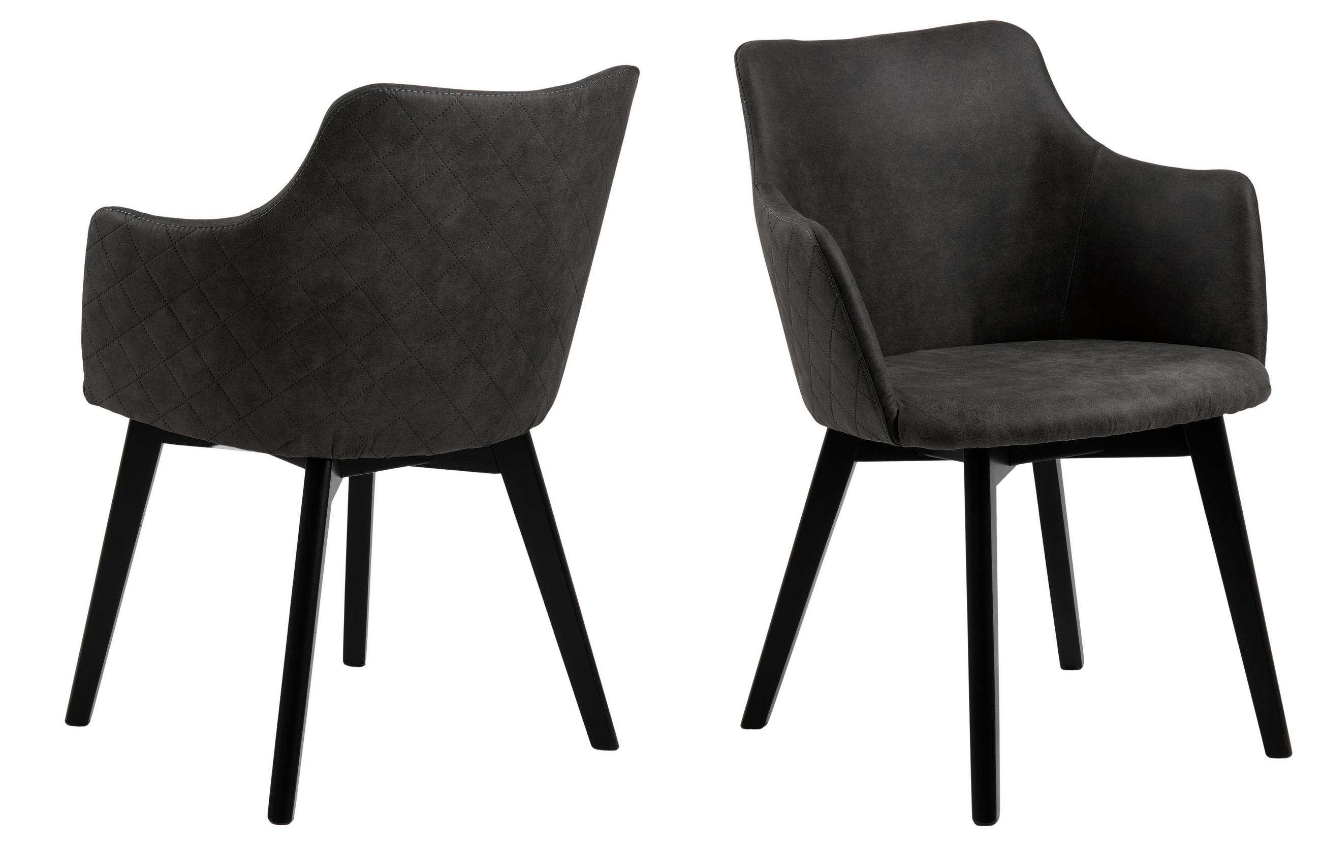 STUHL 2er-Set grau - Grau, Holzwerkstoff (62/80/59cm) - ebuy24