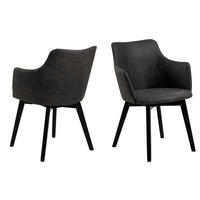 STUHL 2er-Set grau - Grau, Holzwerkstoff (62/80/59cm) - ebuy24