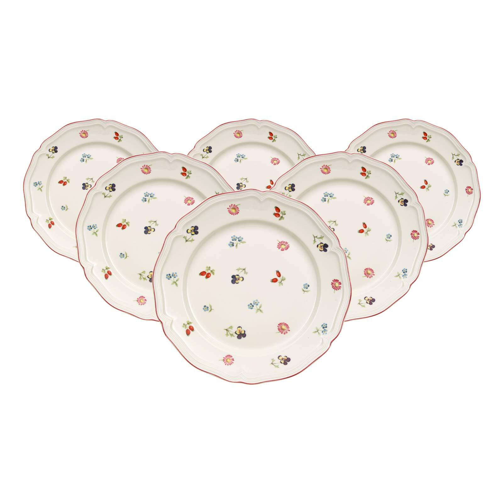 FRÜHSTÜCKSTELLER Petite Fleur weiß ø 20,7 cm 6er Set - Weiß, Keramik (20.7cm) - Villeroy & Boch