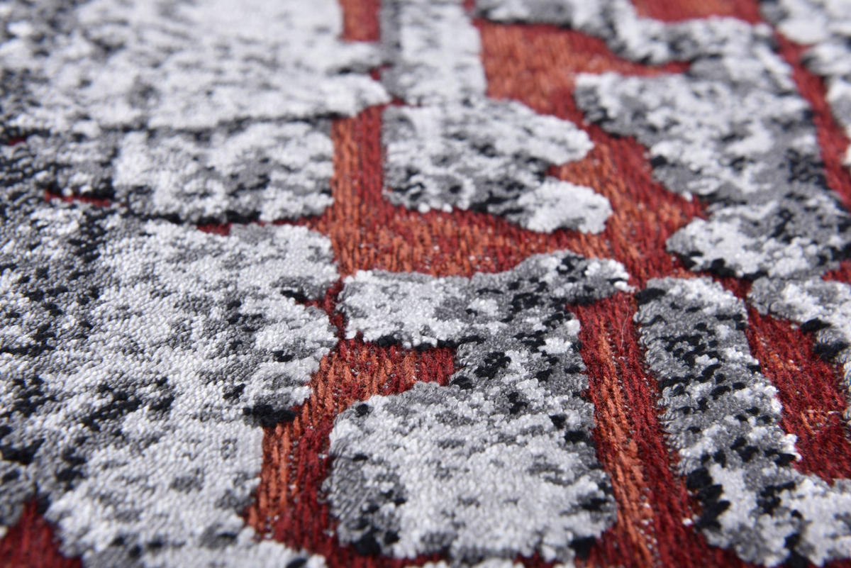 FLACHWEBETEPPICH Orelia 75x150 cm - Rot, Textil (75/150cm) - Gino Falcone