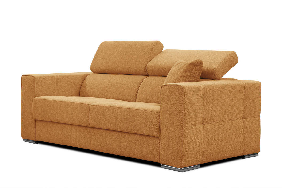 SOFA QUARTZ 3-Sitzer, orange - Orange, Holzwerkstoff/Textil (202/80/102cm) - Courtois Laville