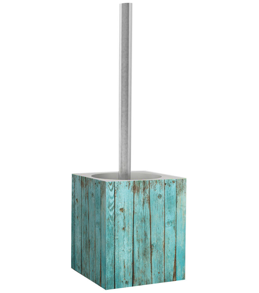 WC-BÜRSTE Lumber - Türkis/Schwarz, Kunststoff (10/37/10cm) - Sanilo