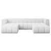 WOHNLANDSCHAFT modulares Sofa Joren-U1 - 319x177x70 cm Weiß - Weiß, Holzwerkstoff/Textil (319/70/177cm) - ALTDECOR