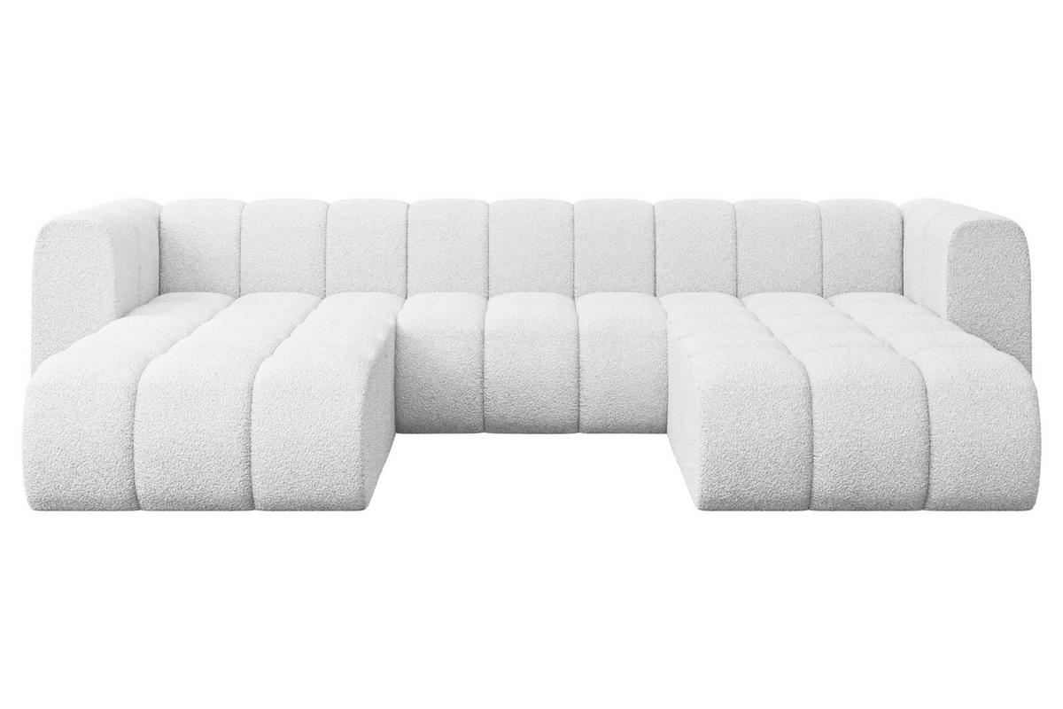 WOHNLANDSCHAFT modulares Sofa Joren-U1 - 319x177x70 cm Weiß - Weiß, Holzwerkstoff/Textil (319/70/177cm) - ALTDECOR
