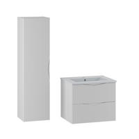 BADMÖBEL Tao 2er-Set Weiß - Weiß, Holzwerkstoff (60/50/45.8cm) - Petits-meubles