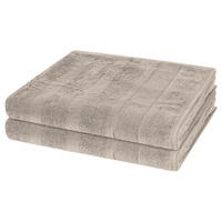 DUSCHTUCH Noblesse 2er-Set - Grau, Textil (80/160cm) - Cawoe