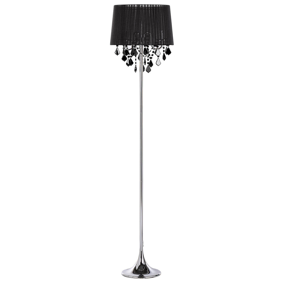 STEHLAMPE Evans 40/40/165 cm - Schwarz, Metall (40/40/165cm) - Beliani
