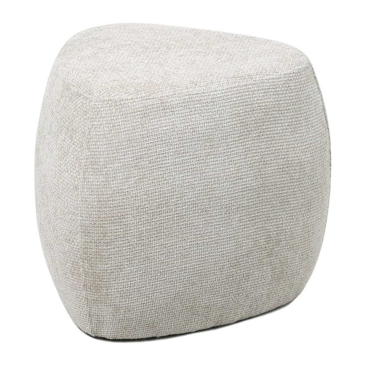 HOCKER aus Stoff 46x46x43cm, beige - Beige, Textil (46/43/46cm) - Giga Meubel