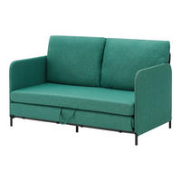 SCHLAFSOFA Soini - Grün, Textil/Metall (125/78/67cm) - [en.casa]