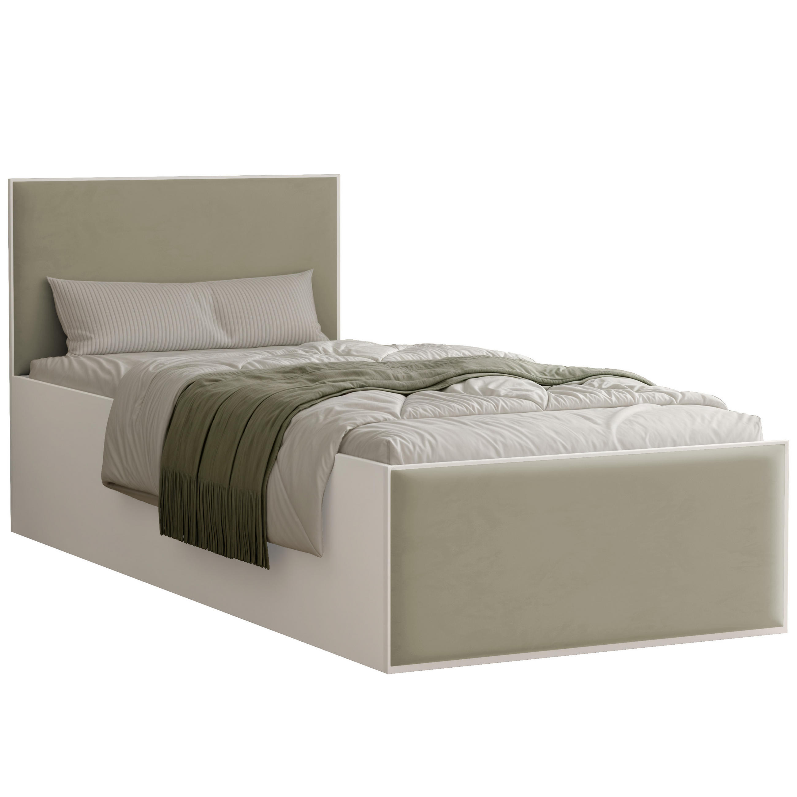Idohome Polsterbett Salbeigrün 90x200 cm