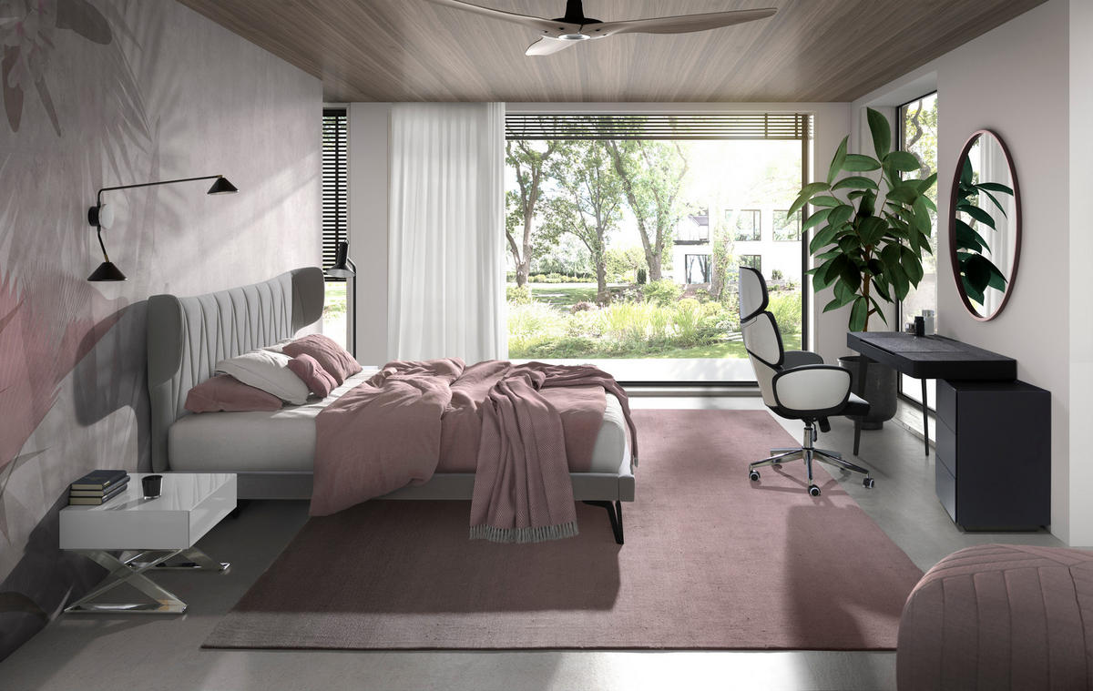 NACHTSCHRANK Nachttisch aus weißem Holz und verchromtem Stahl 50/48/38 cm - Edelstahlfarben/Weiß, Holz/Metall (50/38/48cm) - ANGEL CERDA