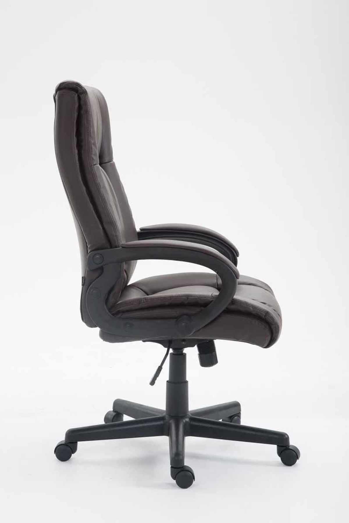 CHEFSESSEL Lederlook Braun - Schwarz/Braun, Kunststoff/Textil (66/106/70cm) - CLP