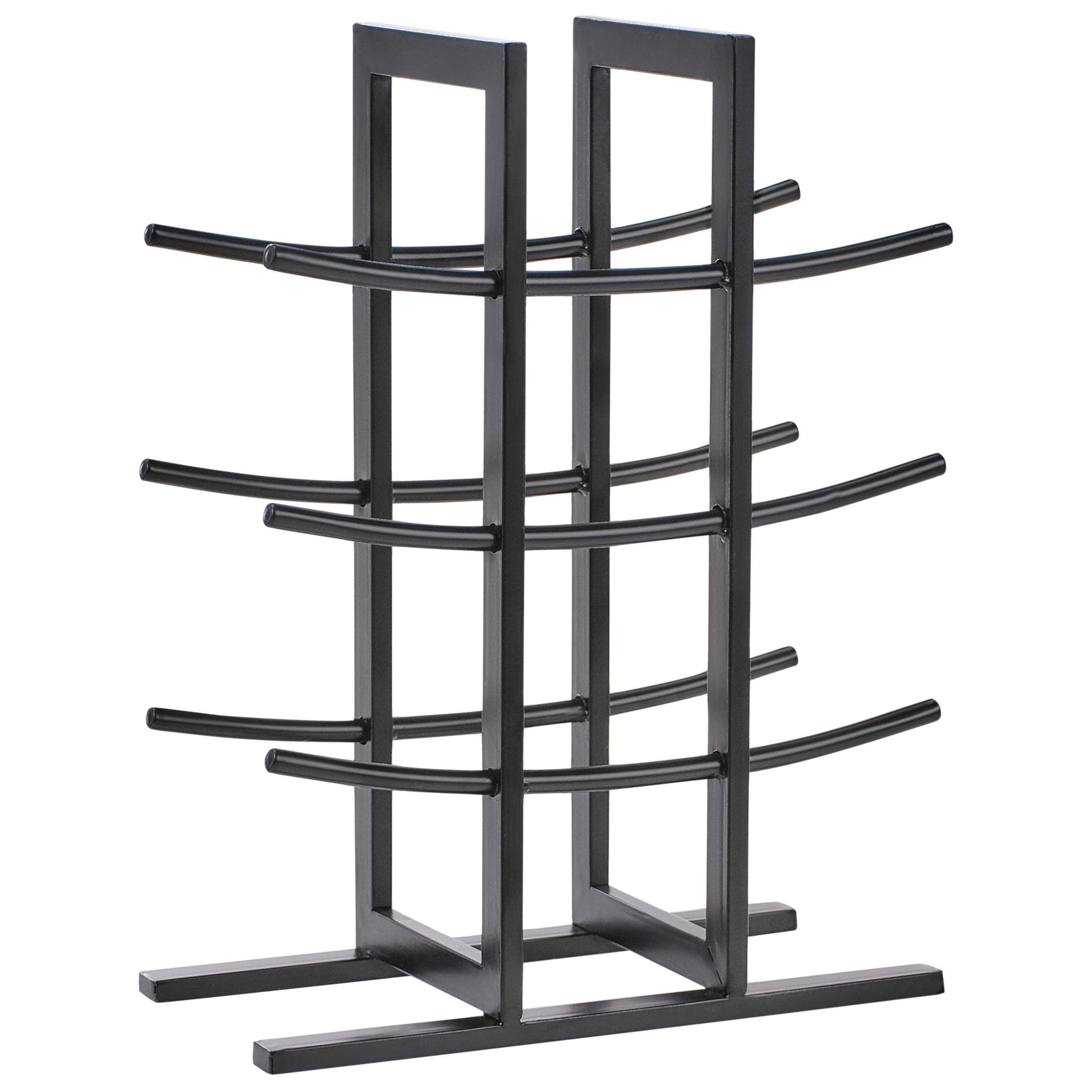 WEINREGAL Metall Schwarz Monaghan - Schwarz, Metall (30/40/15cm) - Beliani