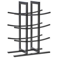 WEINREGAL Metall Schwarz Monaghan - Schwarz, Metall (30/40/15cm) - Beliani