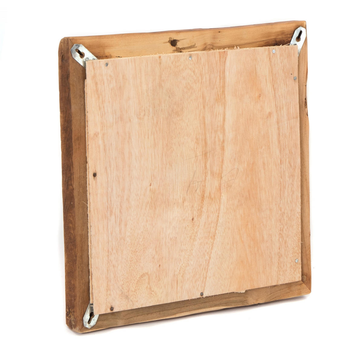 WANDSPIEGEL India Teakholz, 50x50 cm naturfarben - Braun, Holz (50/50/5cm) - CREEDWOOD