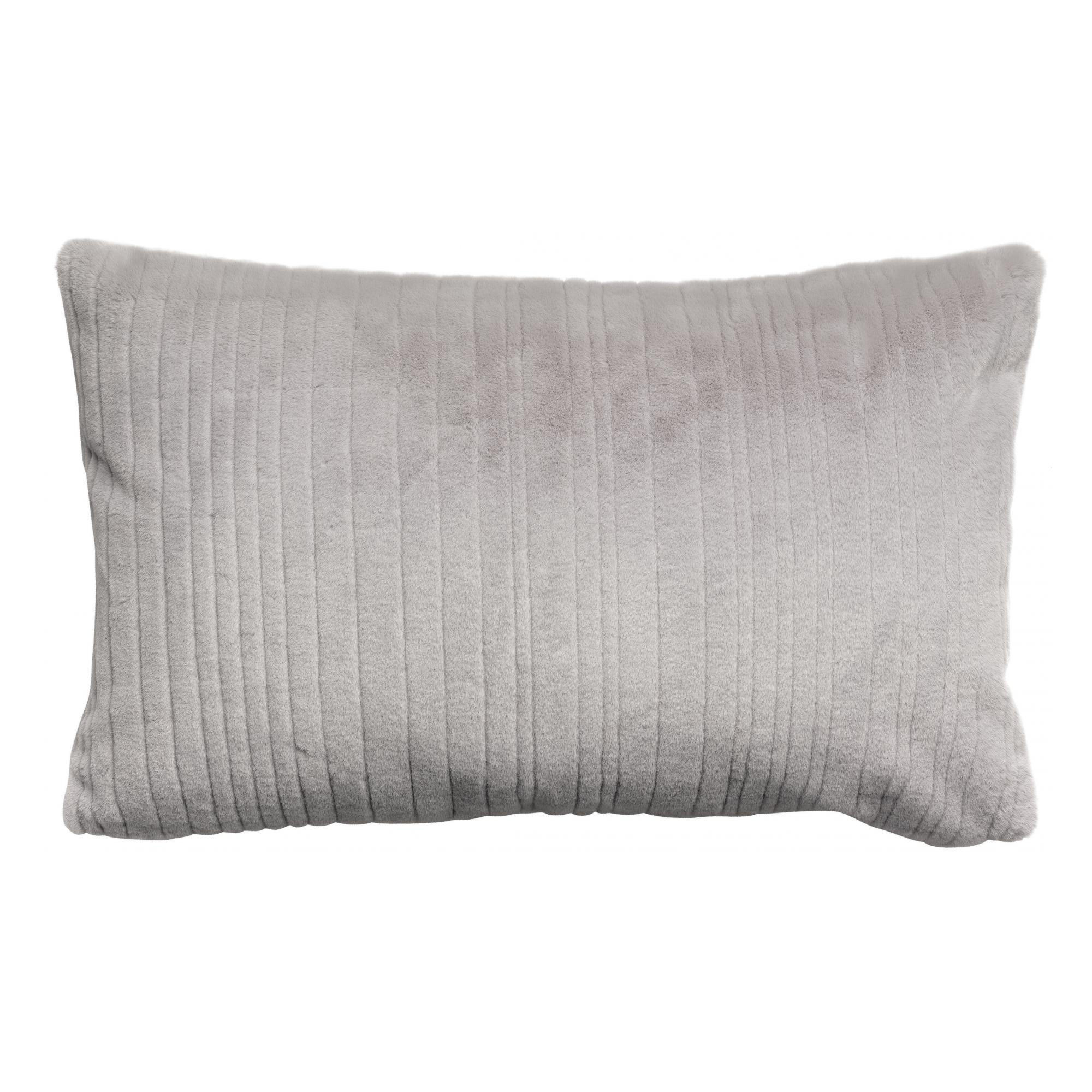 KISSEN Artus perlweiß 65 x 40 cm - Hellgrau, Textil (65/40cm) - Vivaraise