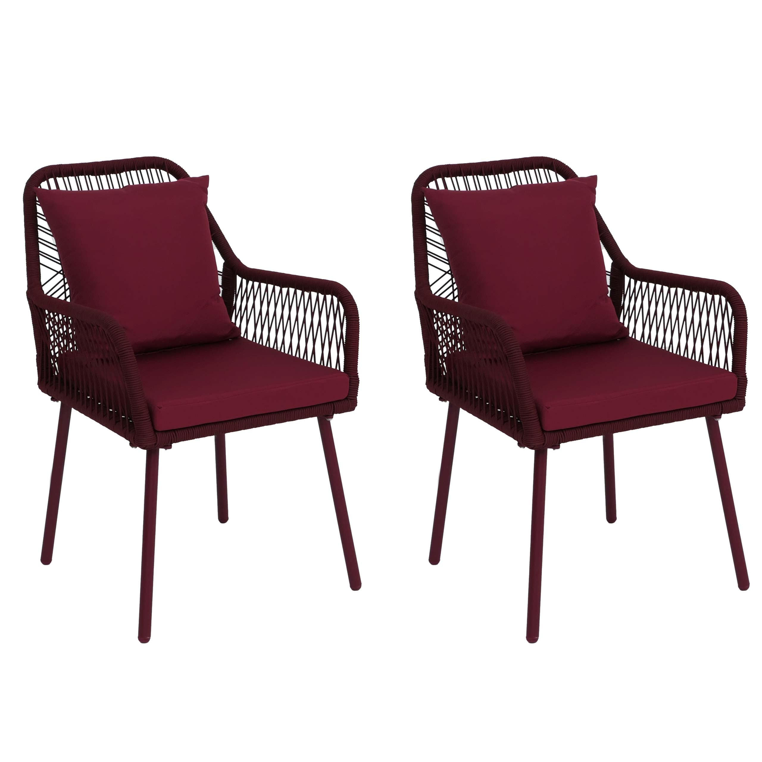 ZÁHRADNÁ STOLIČKA Bordeaux - bordová, textil (54/81/62cm) - MCW