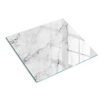 GLASPLATTE 60x52 cm Marmor - Weiß, Glas (60/0.4/52cm) - TULUP