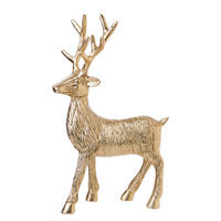 DEKOFIGUR Hirsch Stallone - Goldfarben, Metall (25/15/7cm) - Butlers